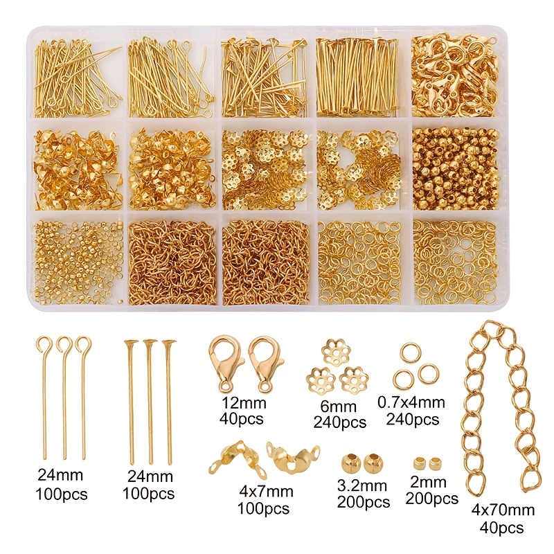 1260pcs diy metal accessory material set beading jewelry