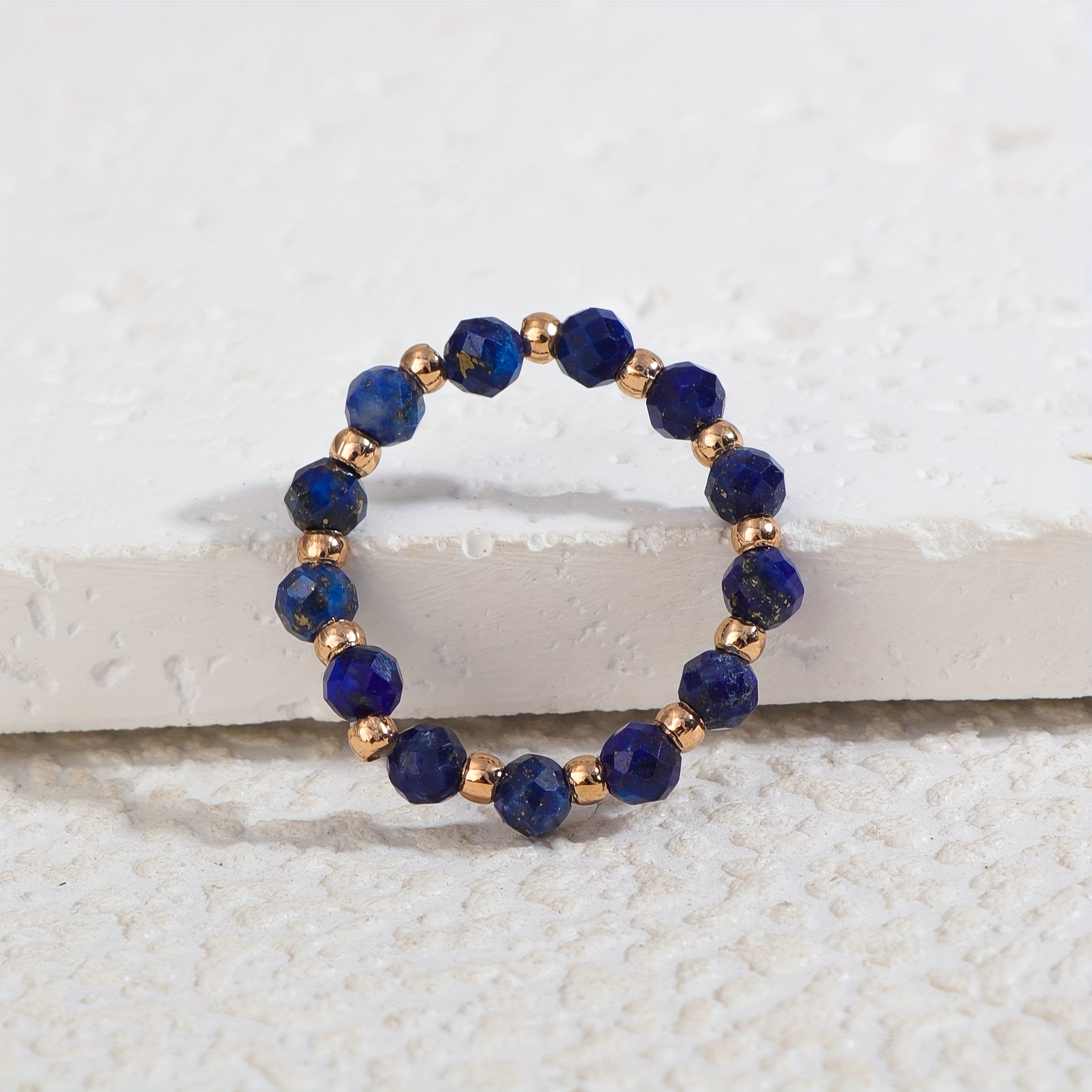 Women's Stretch Ring with Natural Stone - All Season Wear