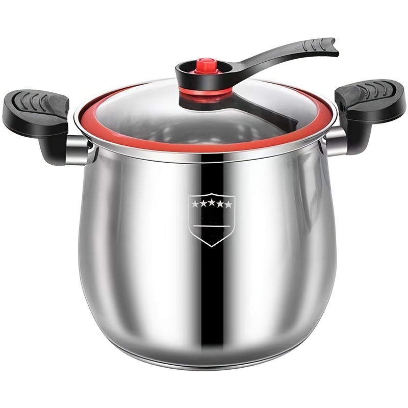 stainless steel quick cooking pot food grade non stick large capacity stew soup pot with   compatible with induction gas stoves     meals 0