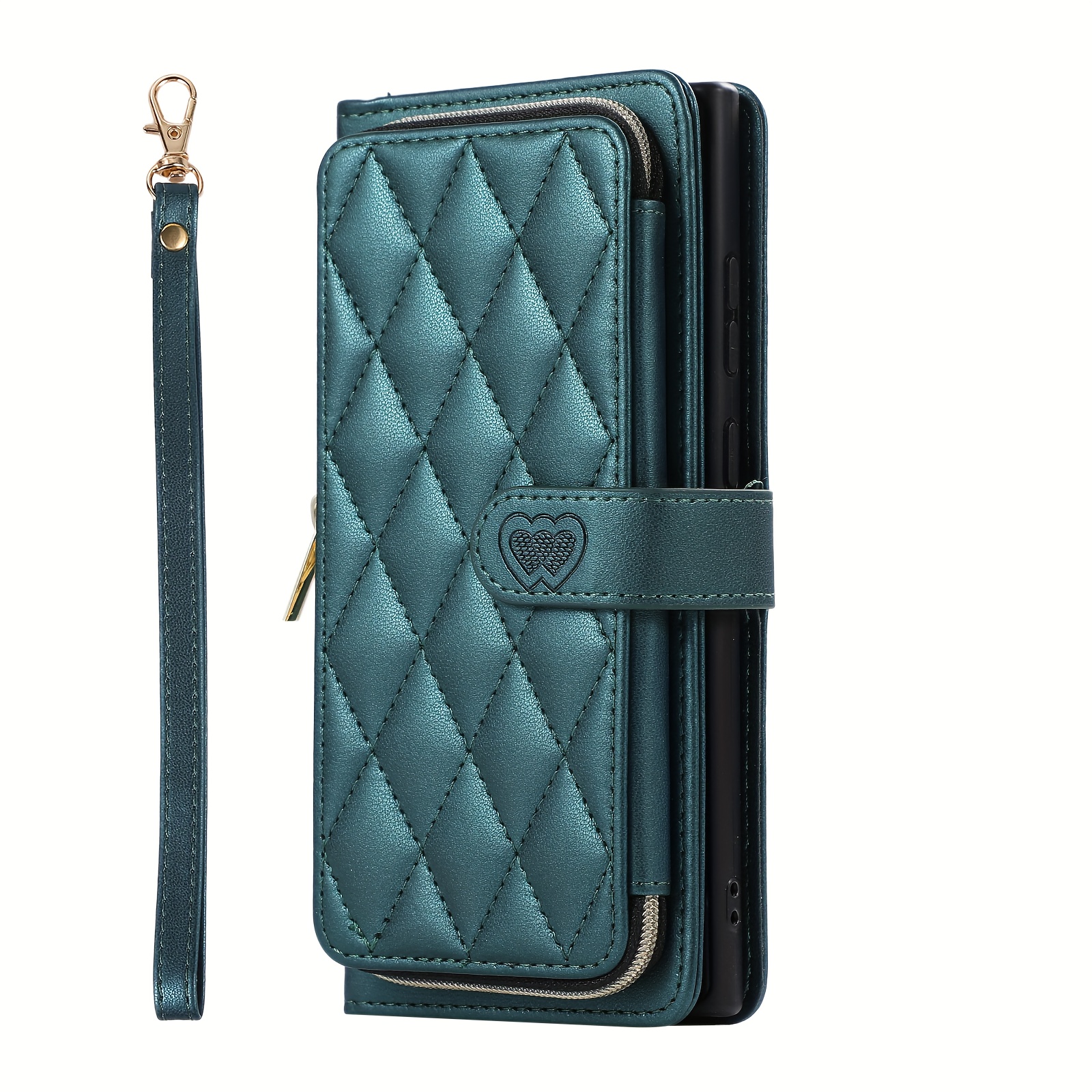 TEMU Phone Case - Suitable For Galaxy S25ultra S24ultra Galaxys23plus S22ultra S23fe S22 S24fe S25 Men Women Wallet Card Holder Slot Stand Cute Faux