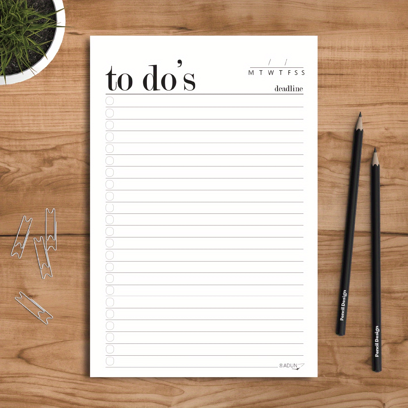 

List Notepad For Adults - 6"x9" Organizer, Academic & Work Planner, Journal, Meal Planner, Time , 50 -off Sheets Notepad For Work & School With Ruled Boxes And Deadline