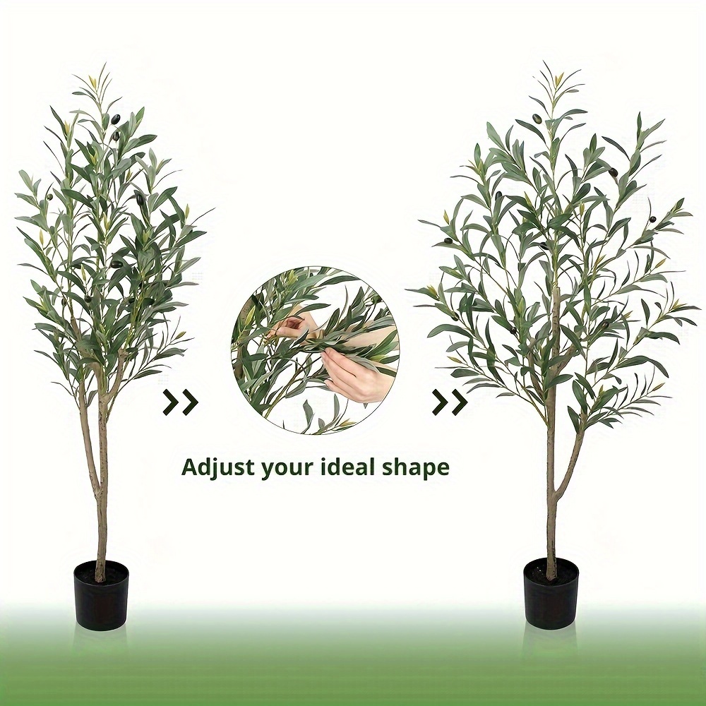 

Artificial Olive Tree, 4ft Tall Fake Floor Plant With Plastic Pot For Office And Home Decor, Decorative Artificial Plant For Indoors And Outdoors, All Year Round Decoration