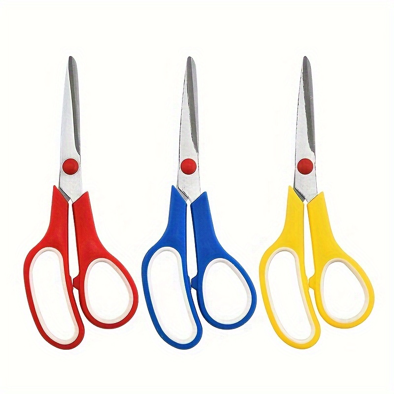 

1pc Random Colors Multipurpose Scissors With Comfortable Handles, For Office, Home, School, Crafts, Sewing And Fabric Supplies, High School/middle School Students, Teacher Scissors
