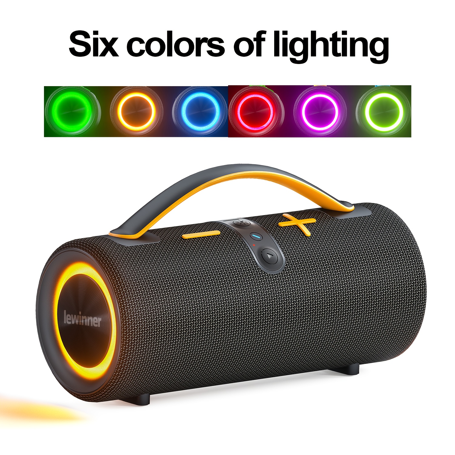 TEMU Lewinner Portable Wireless Speaker, Outdoor Speaker, 60w Subwoofer, Loud Speaker, 7 Of Rgb Ambient Light, Long , Suitable For Family Outdoor