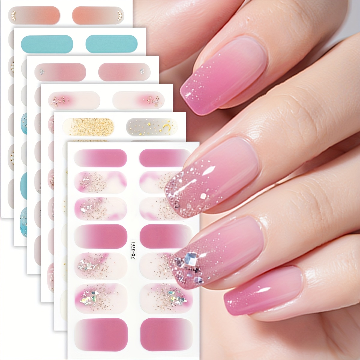 coffin purple marble nails sold on Temu Republic of Korea