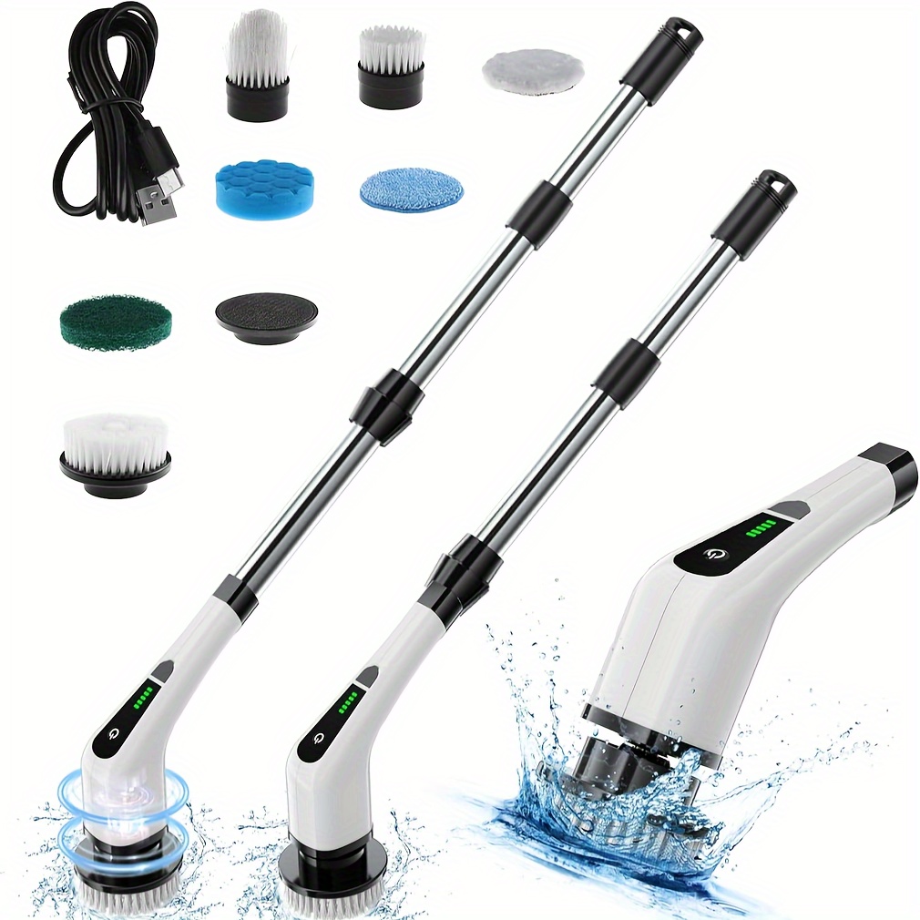 

Cordless Electric Spin Scrubber Cleaning Brush Scrubber For Home For Bathroom Shower Bathtub Glass Car
