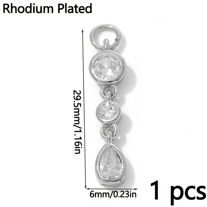 TEMU 1pc 18k Golden Plated Brass With Charms For Jewelry Making, Long Pendants Charm For Necklaces Accessories, Earrings Findings
