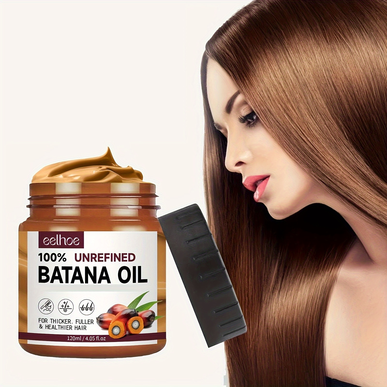 

Batana Oil Hair Mask For Normal Hair — 120ml Deep Conditioner Treatment With 100% Unrefined Oil — Moisturizing, Strengthens And Restores Hair Health