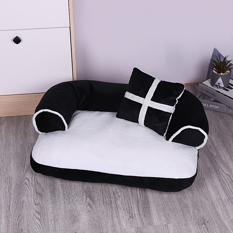 

1pc Winter Warm Pet Sofa Bed - Removable And Washable Dog Cushion For All , Comfortable Polyester Fiber Pet Lounger For Small To Large Dogs And Cats, Easy Not Required