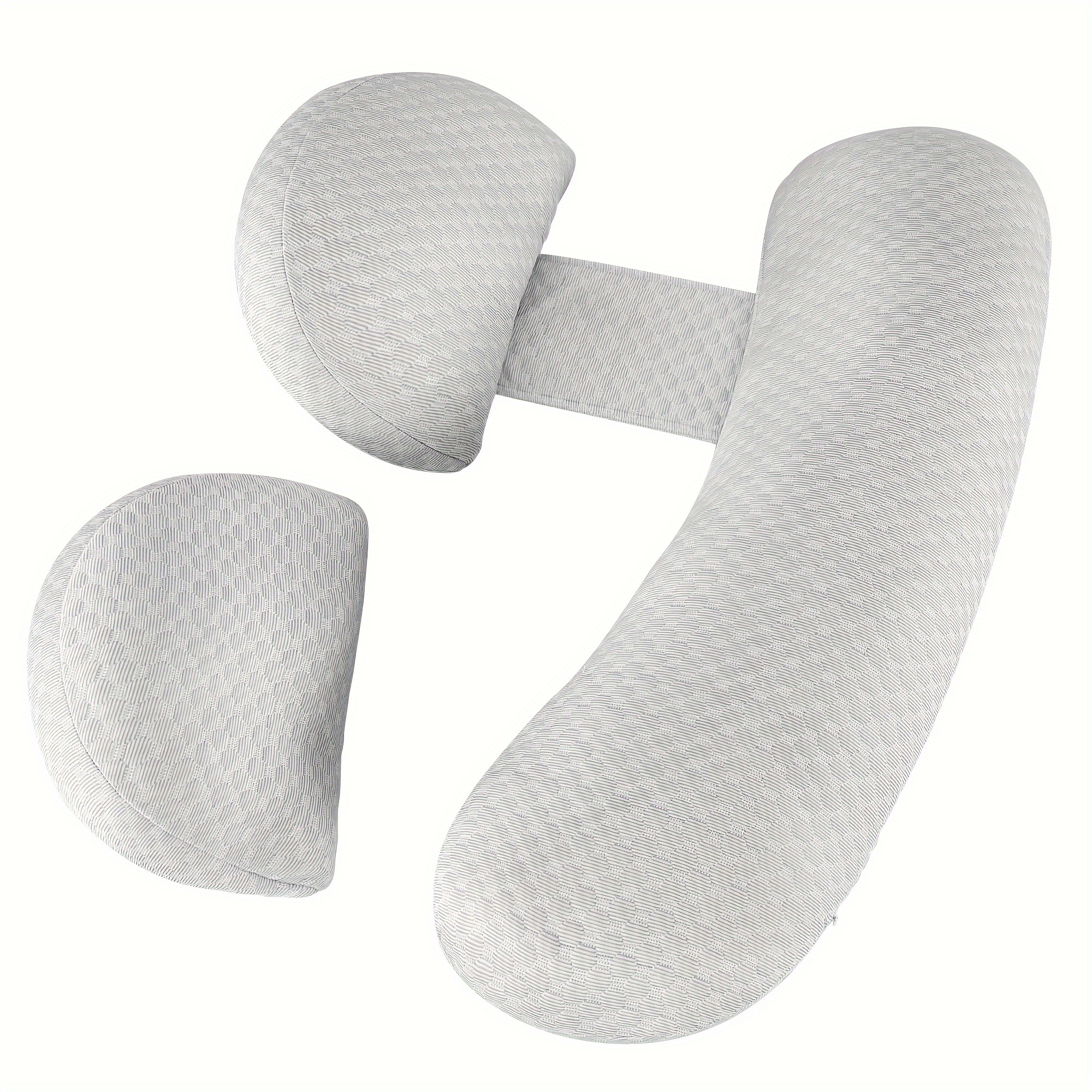 

Pregnancy Pillow For Sleeping, Maternity Pillow For Pregnant Women, Pregnancy Body Pillow Support Back, Hips, Legs, Belly, Detachable And Adjustable Air Mesh Pillow Cover