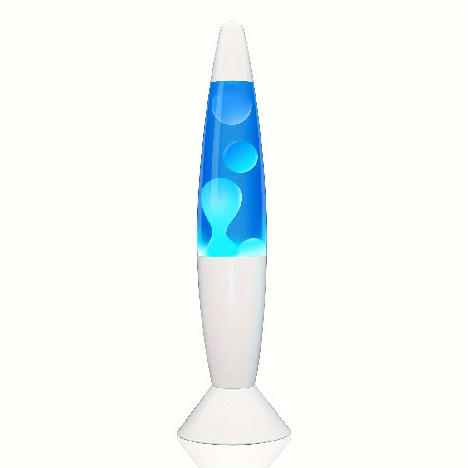 

14'' Lamp With Blue Liquid And White Wax For Adults And Teens Night Light Lamp Decoration For Living-room Bedroom (2 Bulbs Included).