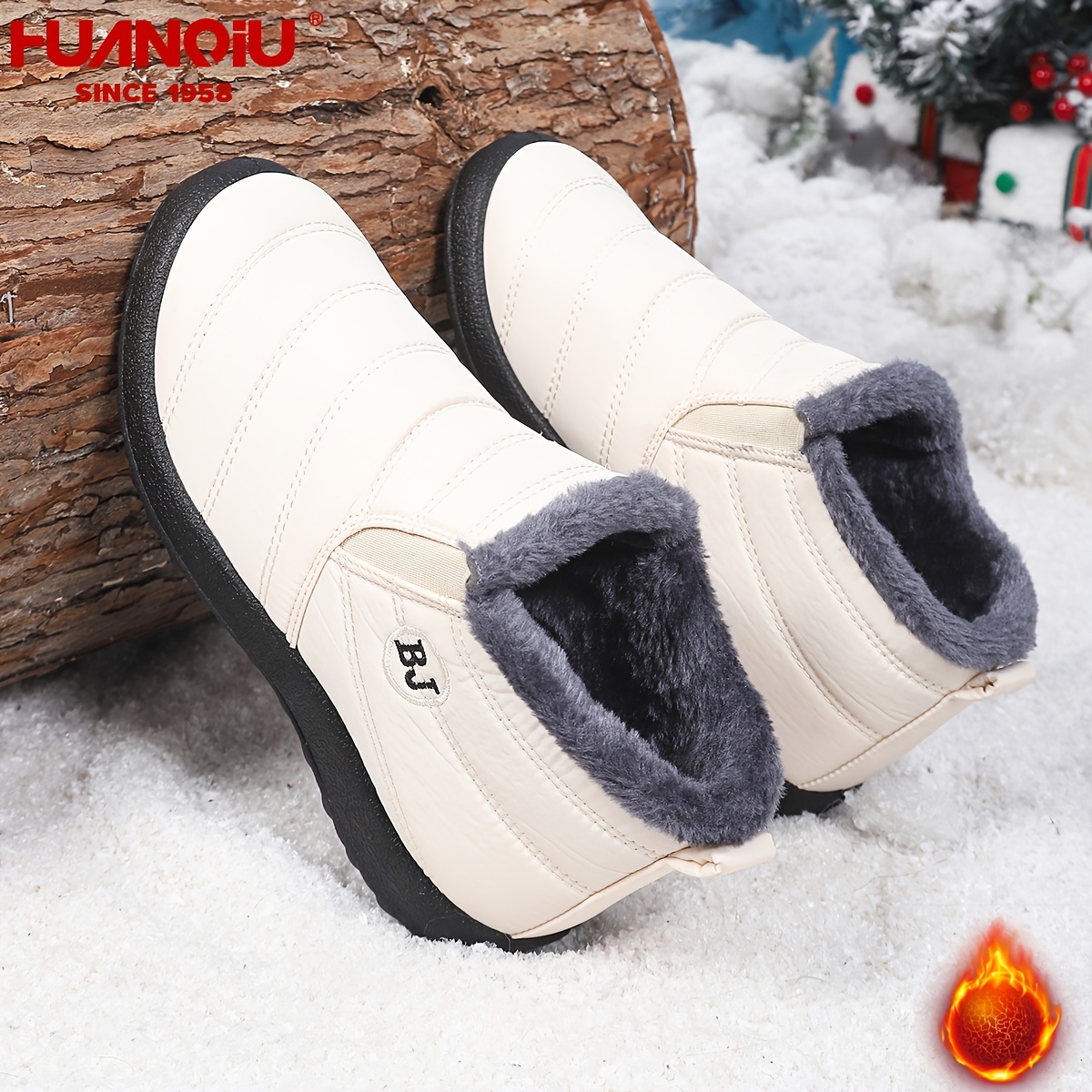 Men's Winter Snow Boots with Thickened Fleece