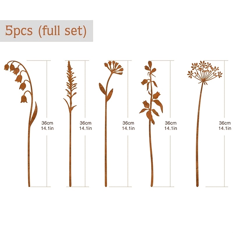 TEMU Piatto 2D, [Piatto 2D] [2D] 5 pz da Giardino in Metallo a Forma per Decorazioni per Recinzione Esterna e , Piatto 2D