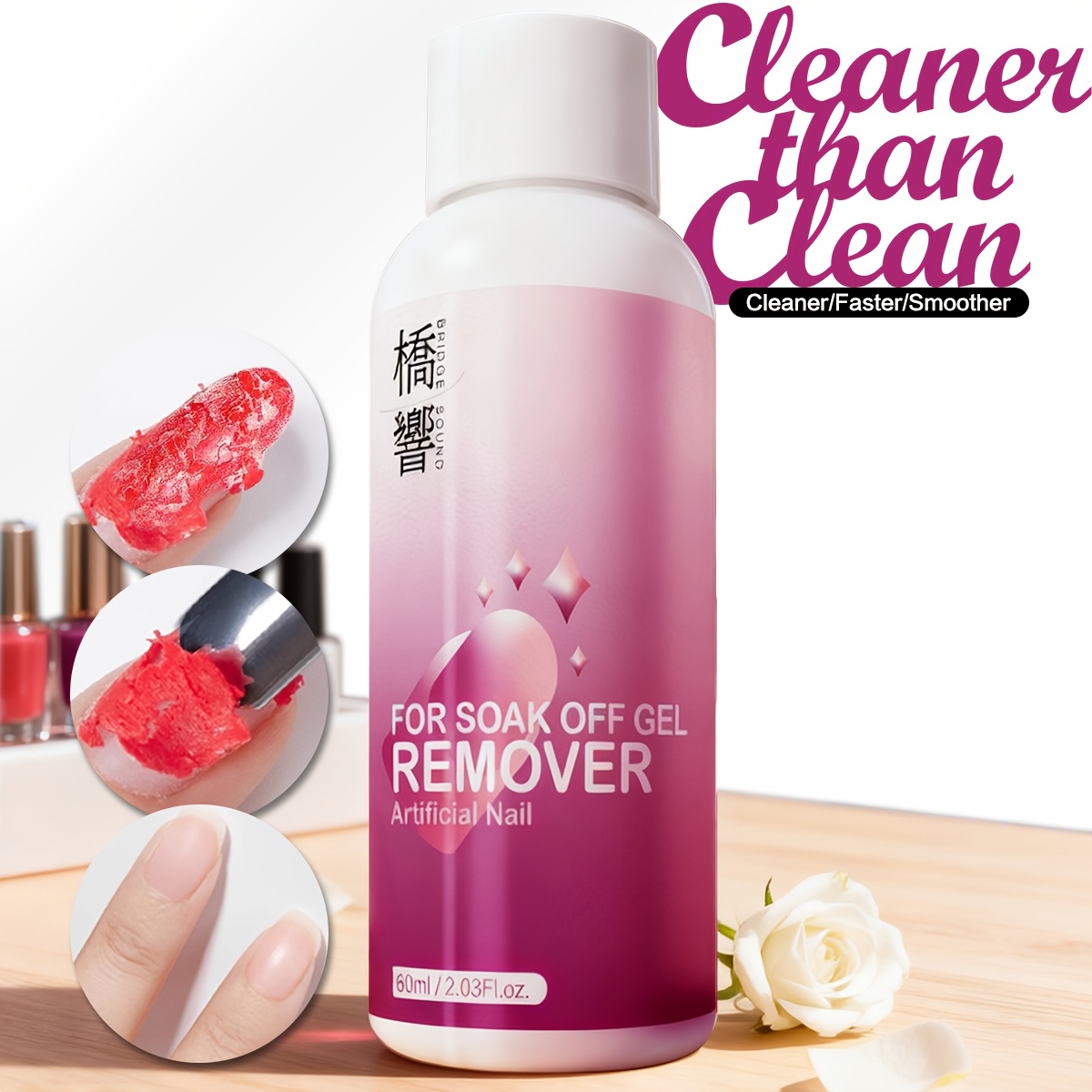 bridge sound nail polish remover  ly dissolves and rapidly removes all types of nail polish convenient and   featuring a mild and non irritating formula suitable for   diy nail art and professional nail salons Product details 0