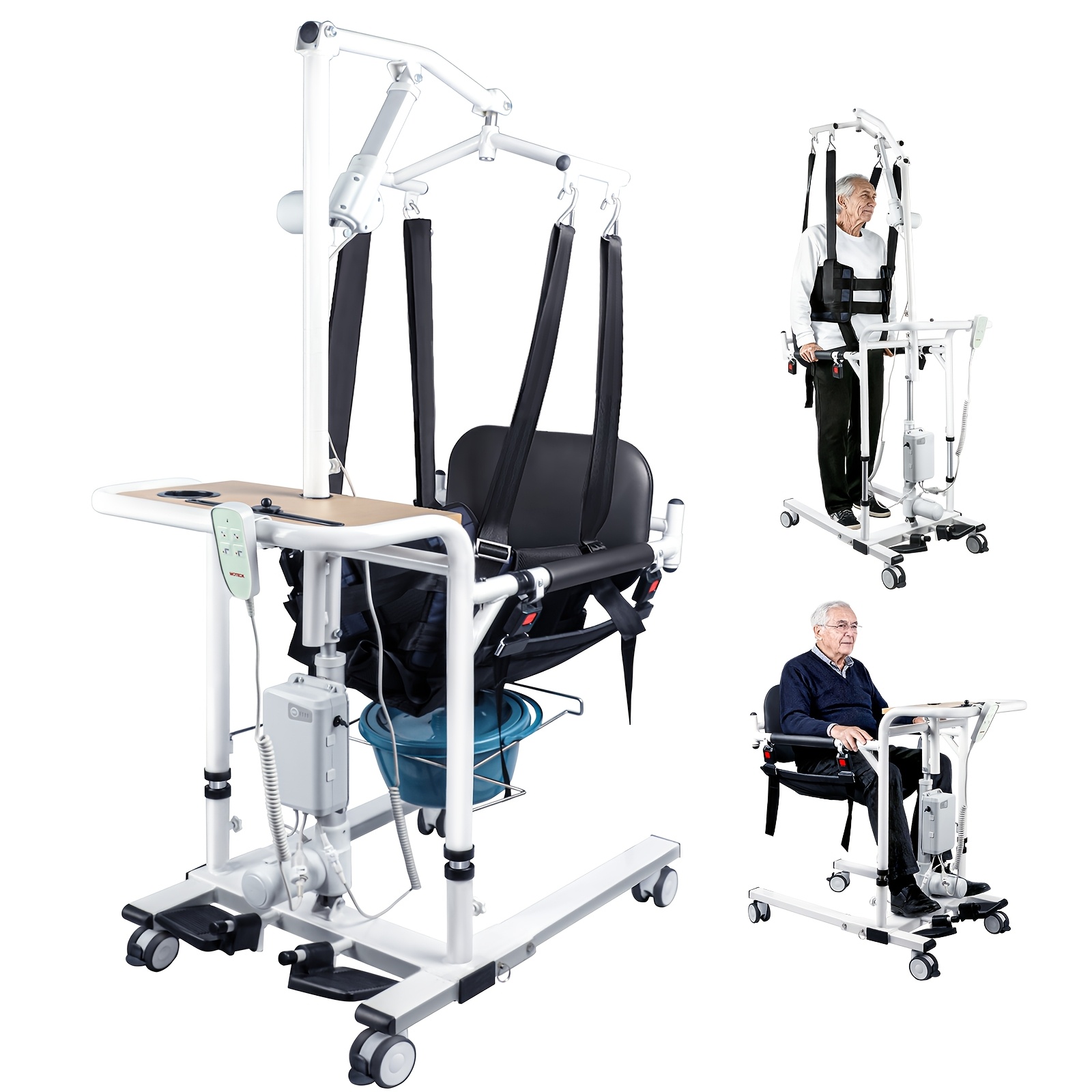 household and automotive lifting mobile equipment adjustable height base width manual operation sturdy backrest to prevent   standing aid and support frame   with seat belts and armrests Product details 1