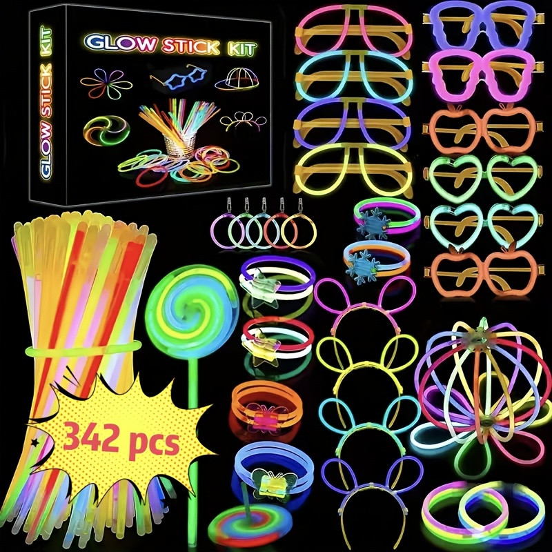 gift for her him 158 207 210 230 272 342 467 684pcs fluorescent stick set multicolor glow sticks luminous party supplies neon party decoration fluorescent rods large capacity bracelet glasses easter birthday wedding   outdoor courtyard