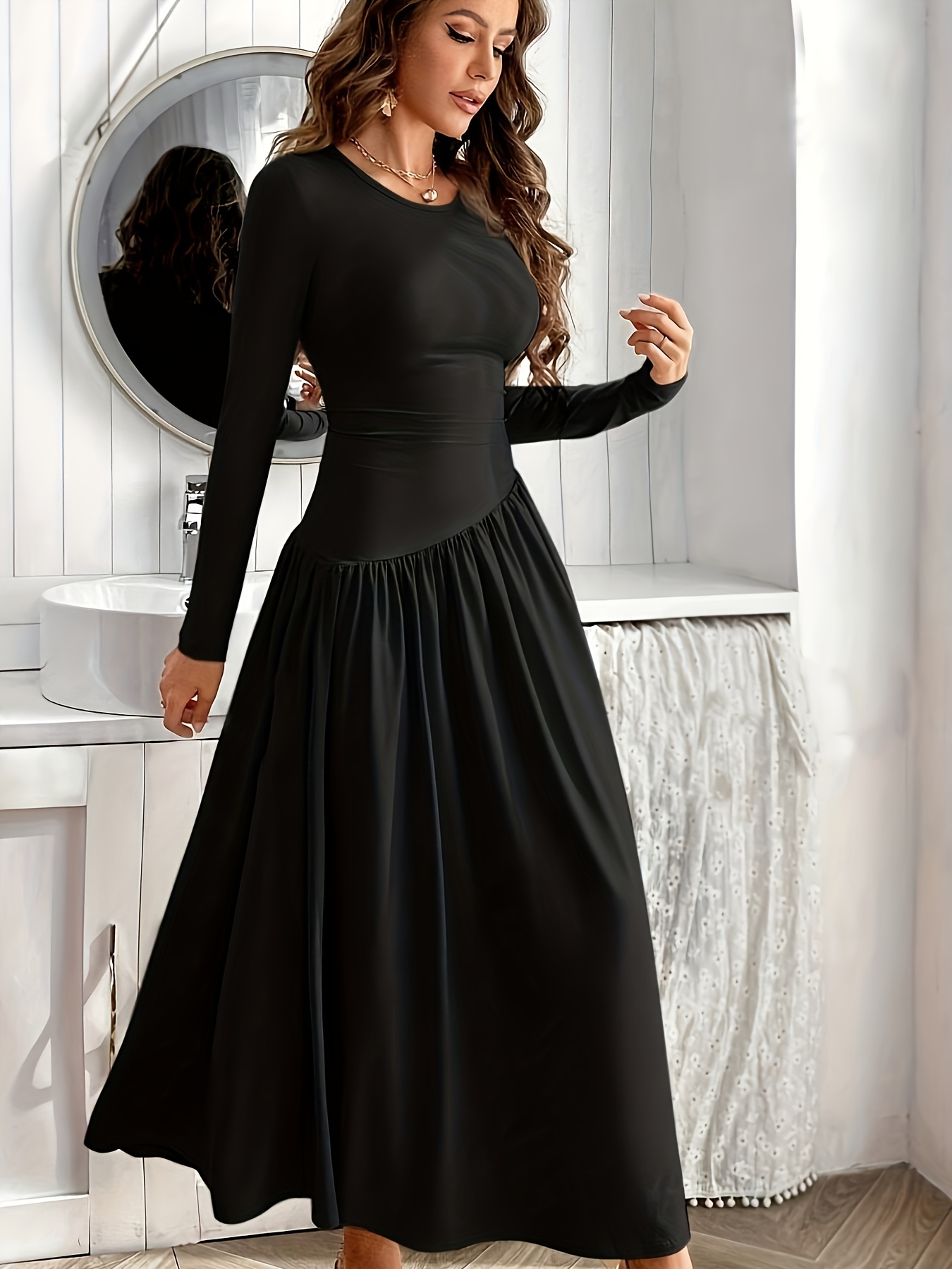 Long Dress With Cut Temu United States