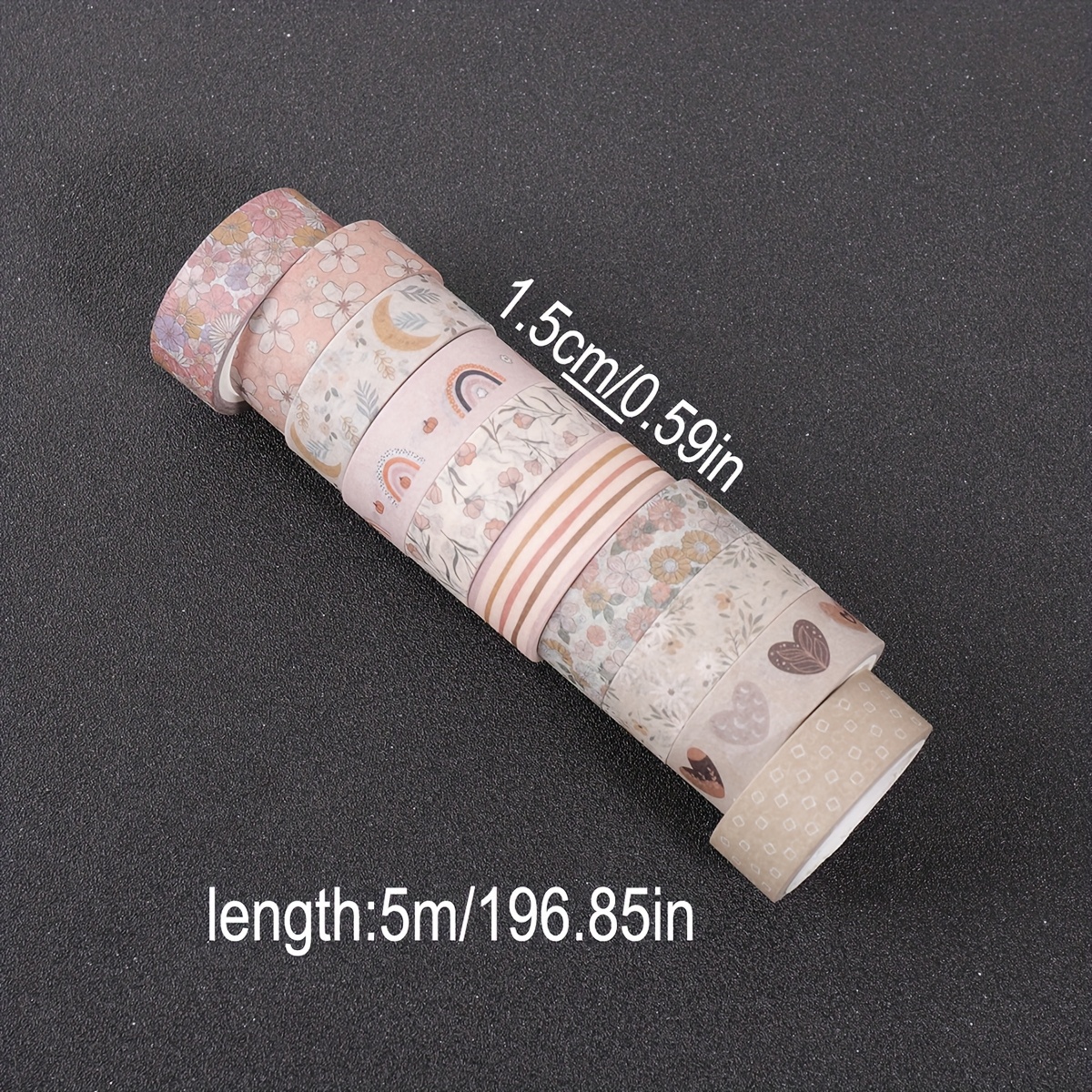 E-shop 10 Rollen/Set Sanftes Waschiband-Set mit Kreativen Blumen- und Pflanzenmustern für Scrapbooking und Tagebuchdekoration, Geschenk für die Familie