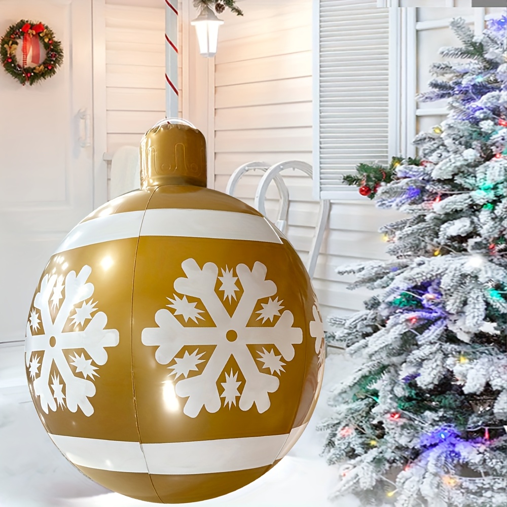 2 Bolas Inflables de Navidad con Diseño  ,   para Decoraciones Festivas en Interiores y  