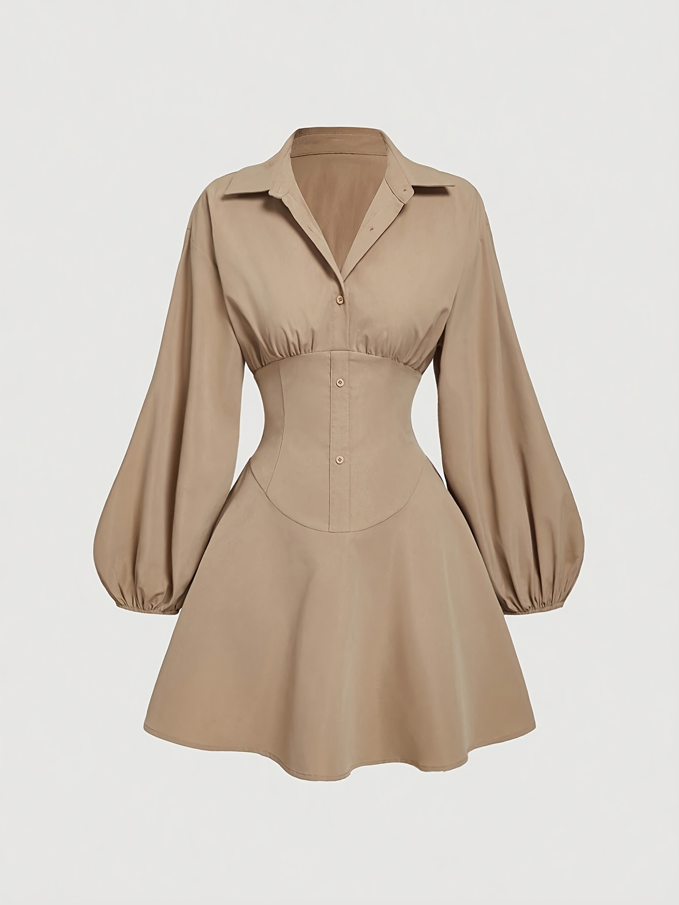 casual dresses for fall wedding guest Blush Pink A-Line Midi Casual Dress: Camellia Soft Blush / Medium main image 1