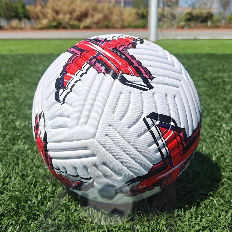 red high quality wear resistant thickened pu soccer ball for adults youth training machine seamless construction competition ready with free needle net bag details 8