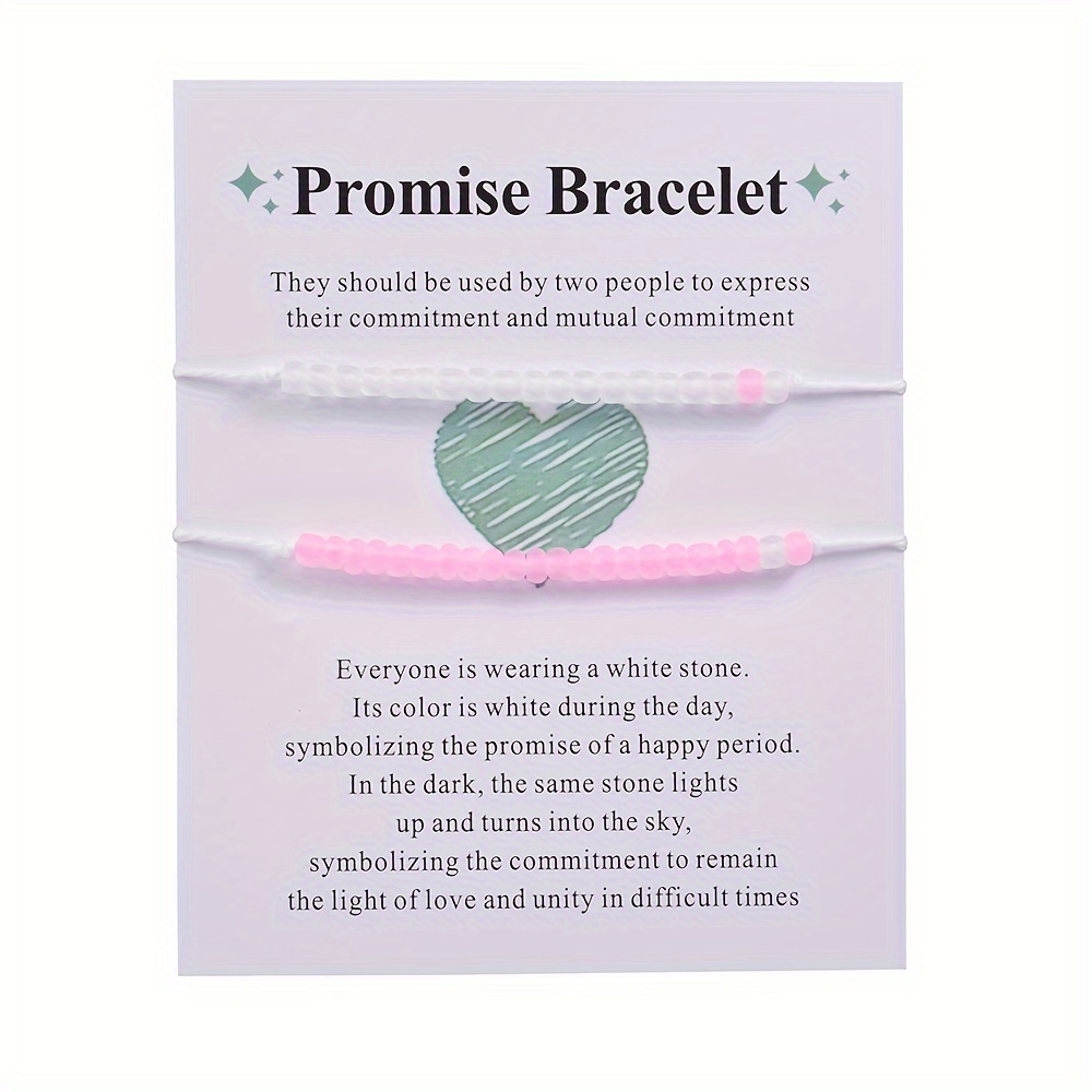 2pcs Colorful Frosted Beaded Braided Adjustable Card Style Friendship Bracelet And Anklet
