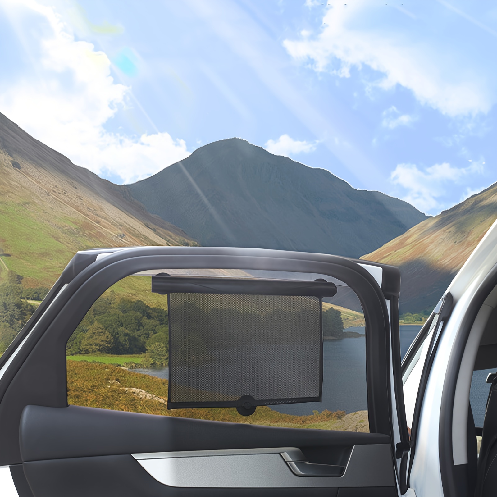 1 Paar schrumpfende Auto Heckscheibe Seitenfenster Sonnenblende  Verdunkelungsrollos Vorhang Auto Sonnenschutz Anti-UV-Vorhänge Auto