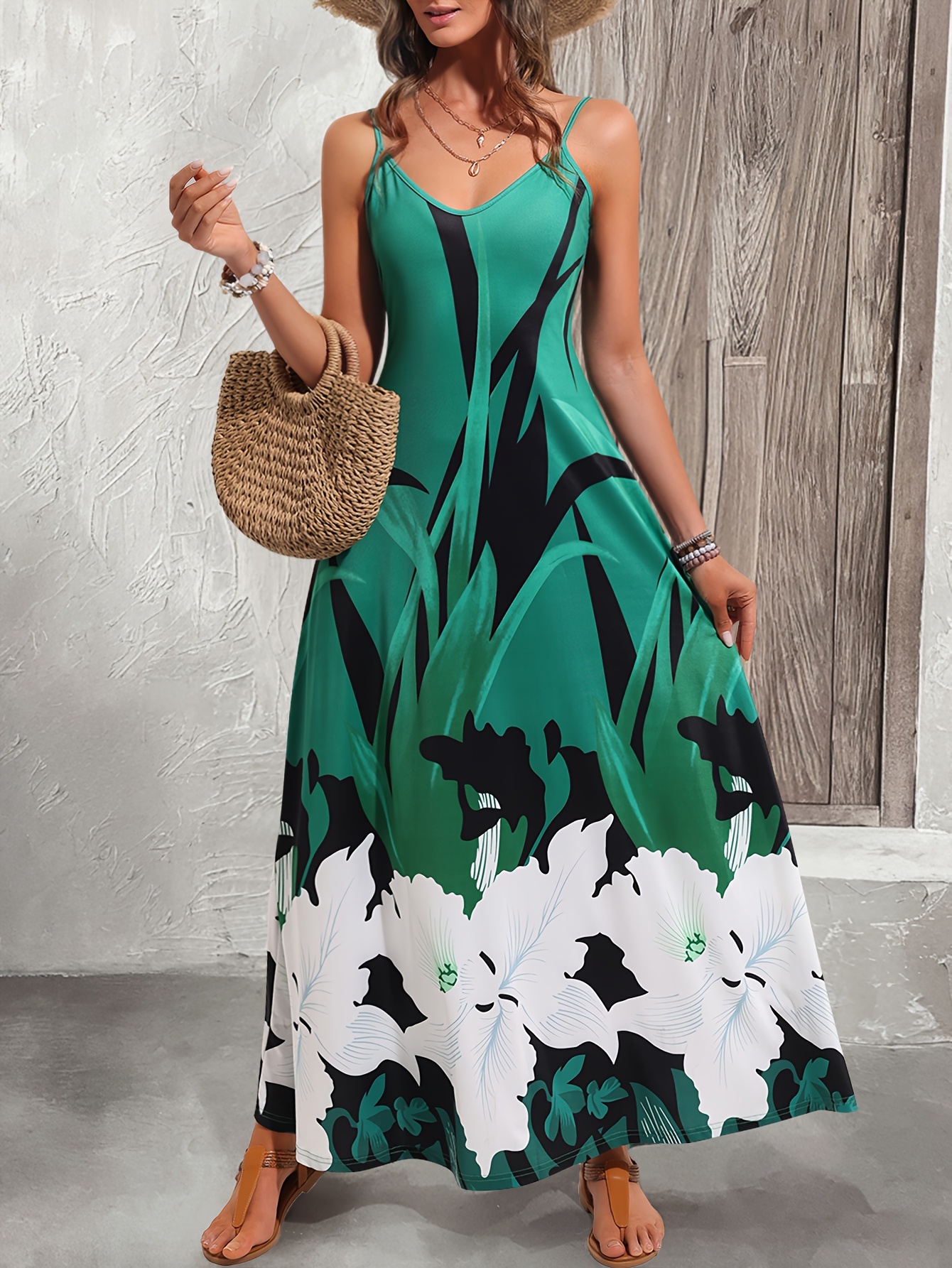 womens floral print v neck strapless jersey dress spring - Temu Mauritius