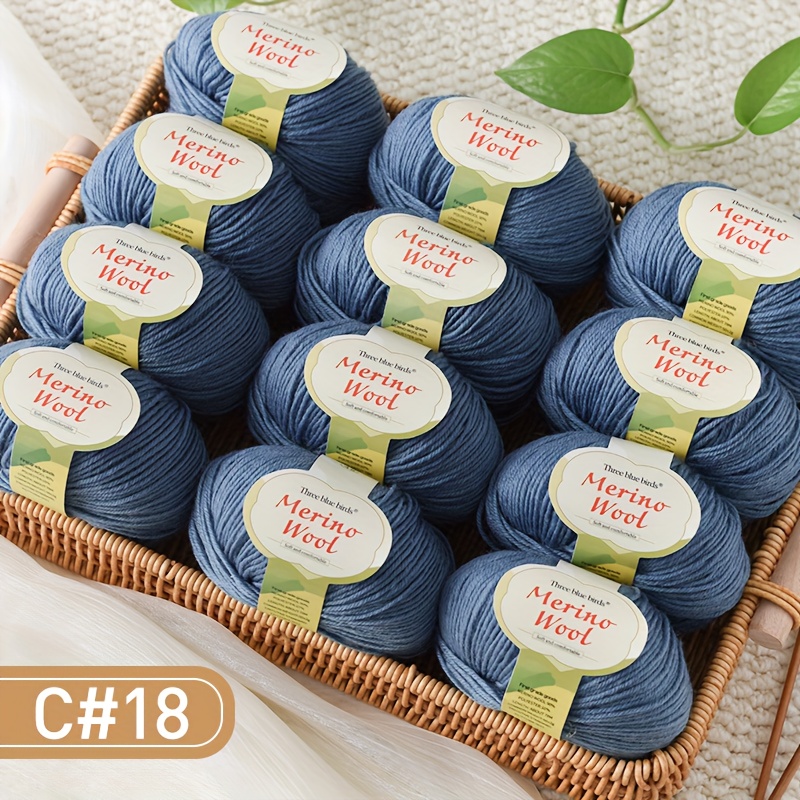 E-shop 12-fach Garn, 600 Gramm, Schönes Schaf-Strickgarn, zum Stricken von Pullovern, Cardigans, Mützen, Handschuhen, Schals, Westen, Handgestricktes