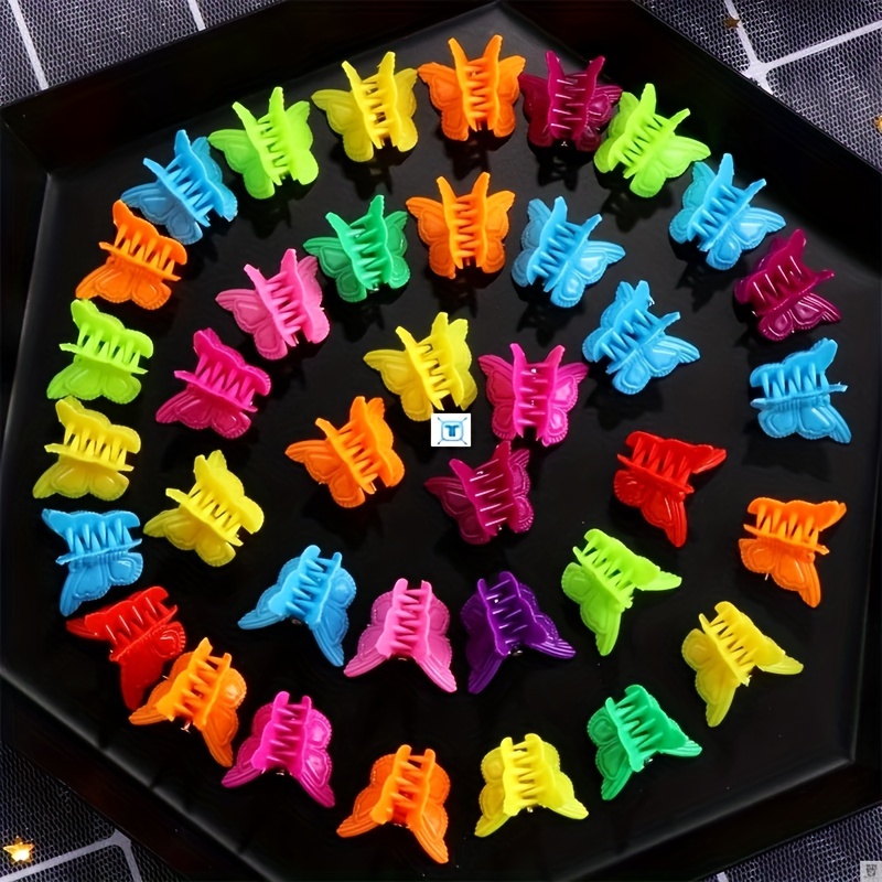 20 Piece Set Of Women s Colorful Butterfly Plastic Hair Accessories, Fashionable Hair Clips Suitable For , Cute Hair Clips, Mini Grab Clips, Hair Accessories Set details 1