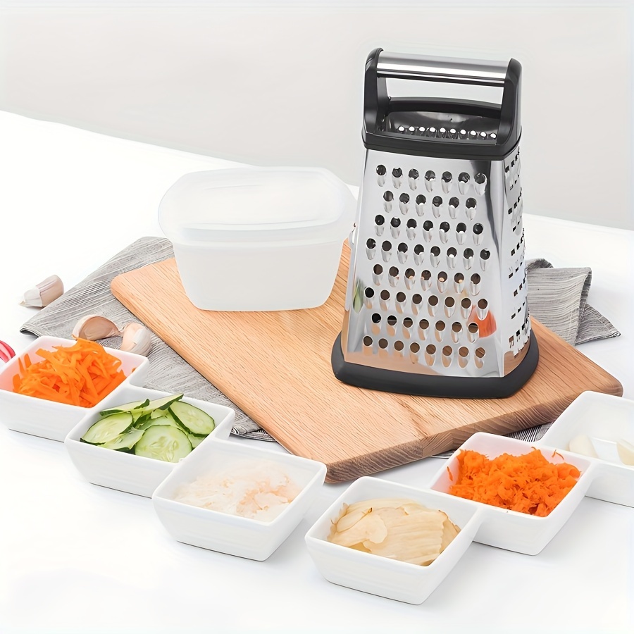 1pc multipurpose stainless steel box grater for vegetables cheese ginger garlic and potatoes serrated   and slicer for kitchen use kitchen tools kitchen accessories details 4