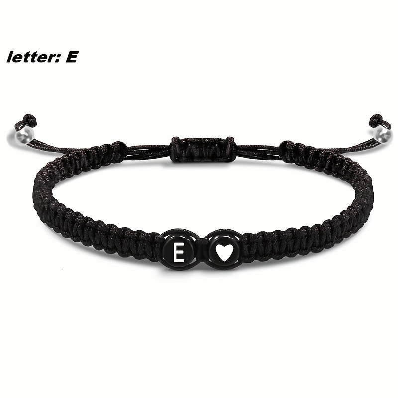 Heart Bracelet with 26 Letters, Perfect for Couples