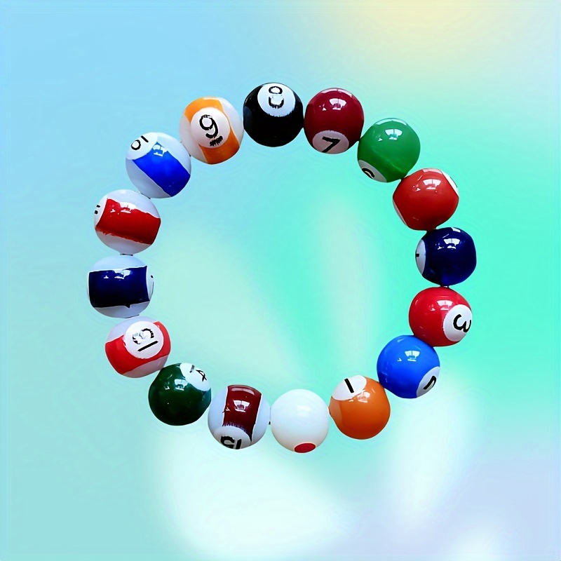 

Billiards Beads Bracelet, Suitable For Sending To , Male And Female Friends, Billiards Enthusiasts. Suitable For Wearing When Will Give You A Different Hand, Men And Women Can Wear.