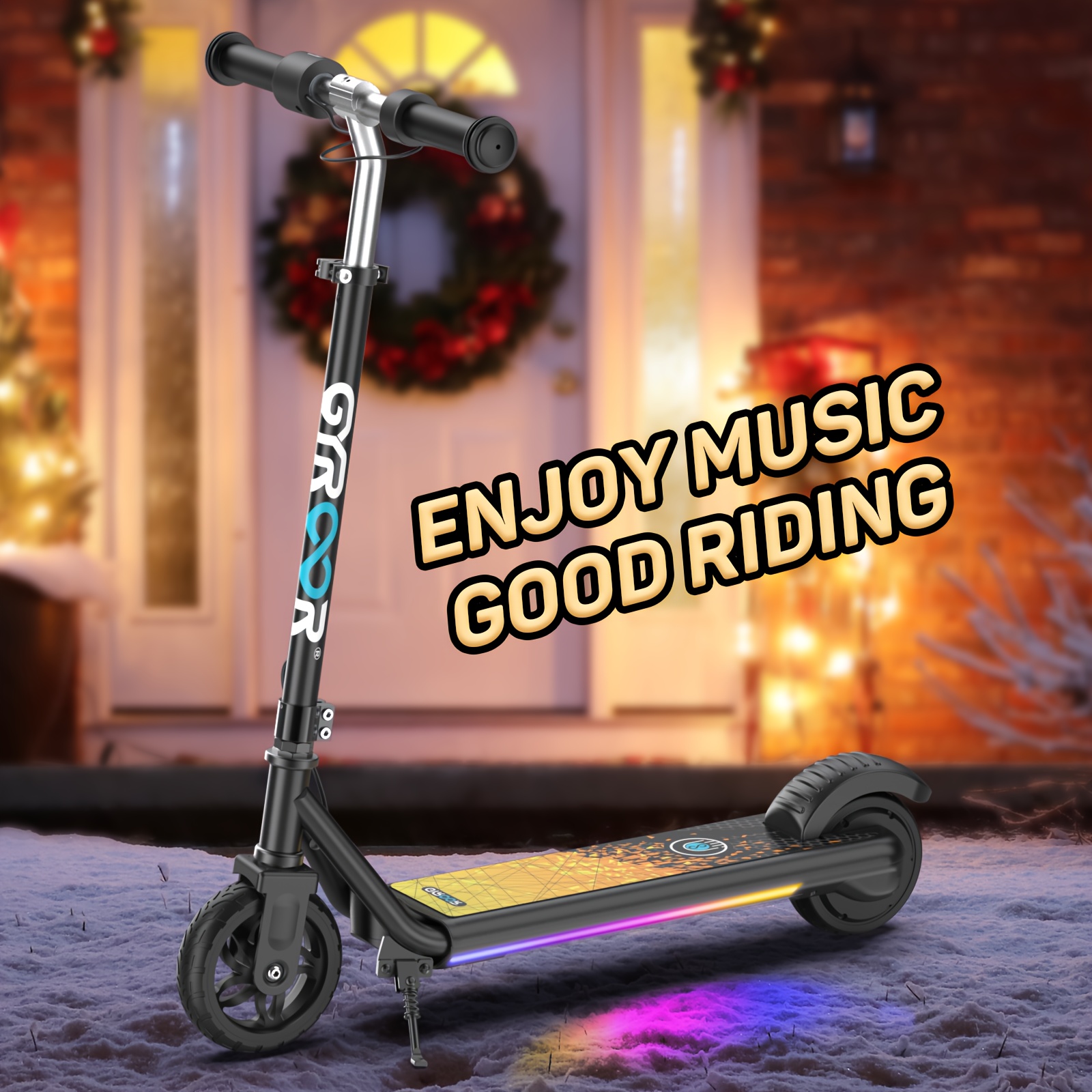 

H30max Electric Scooter For Kids 8-12, 150w Powerful Motor, Music, Dual , Adjustable Height And , Best Gifts For Kids