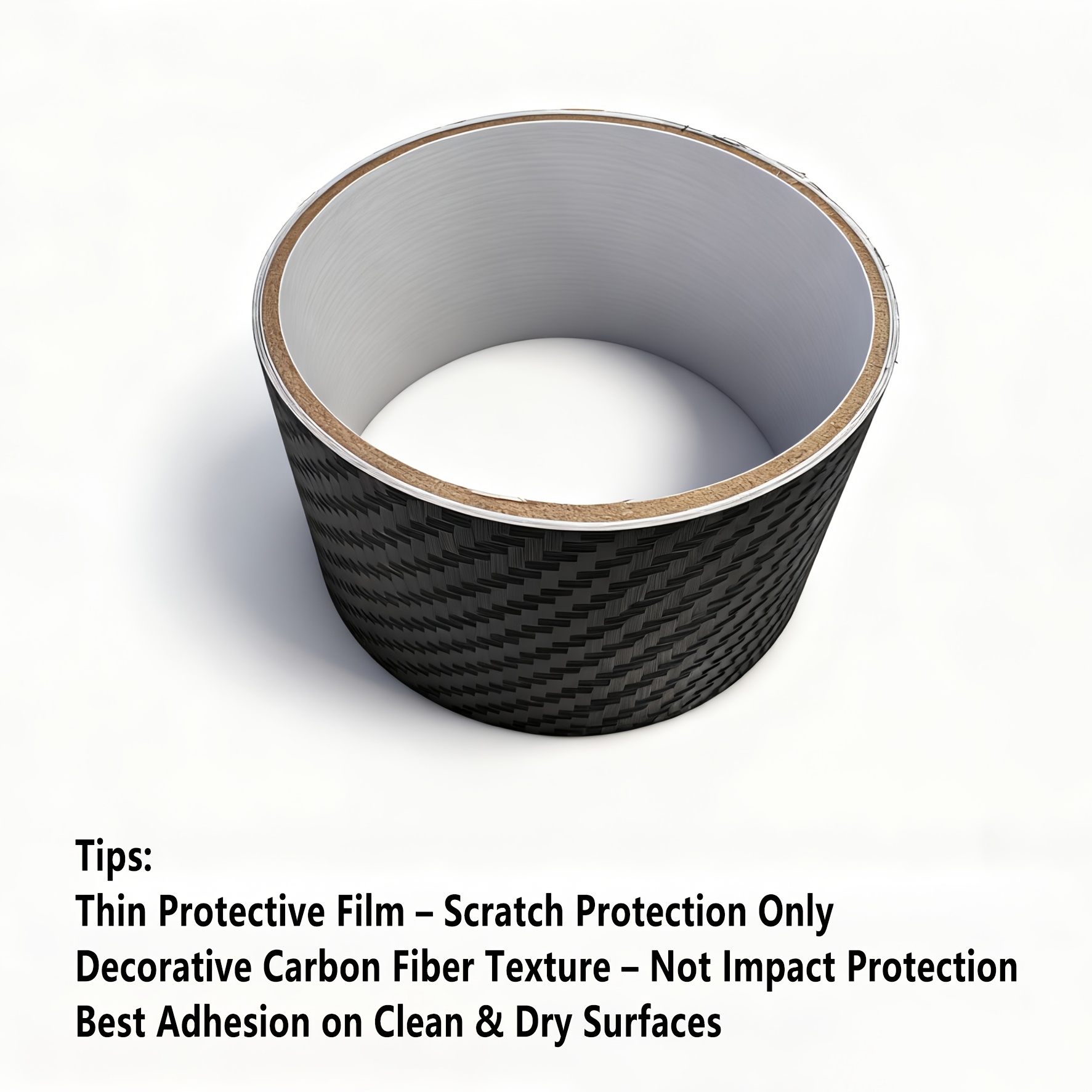 TEMU Juego de 2 piezas | Película 3D de fibra de carbono antiarañazos | para cuadros de bicicletas/fork/down tubes y protección de puntos de