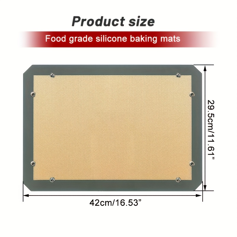 1pc Silicone Baking Mat With Buttons, Suitable For Bread, Pizza, And Roasting Chicken, Features