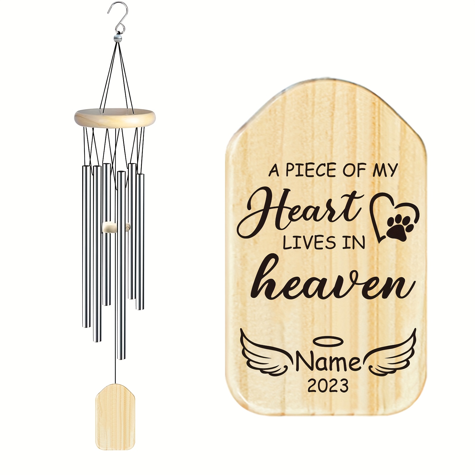 Personalized Pet Memorial Wind Chime with Custom Name