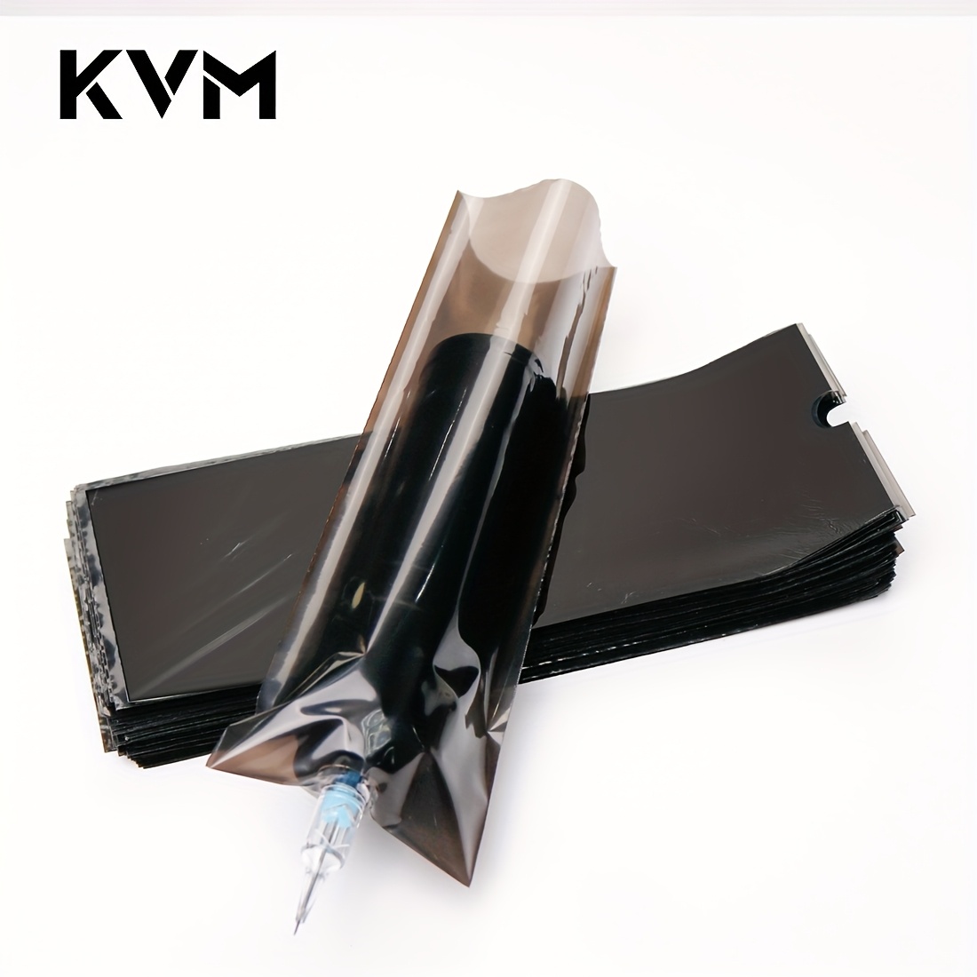 Image of Kvm - 100/200 Tattoo Pen Sleeves, Tattoo Machine Pen Sleeves Disposable Pen Pouch Plastic Dust Protective Pouch Tattoo Pen Sleeves - Tattoo Supplies