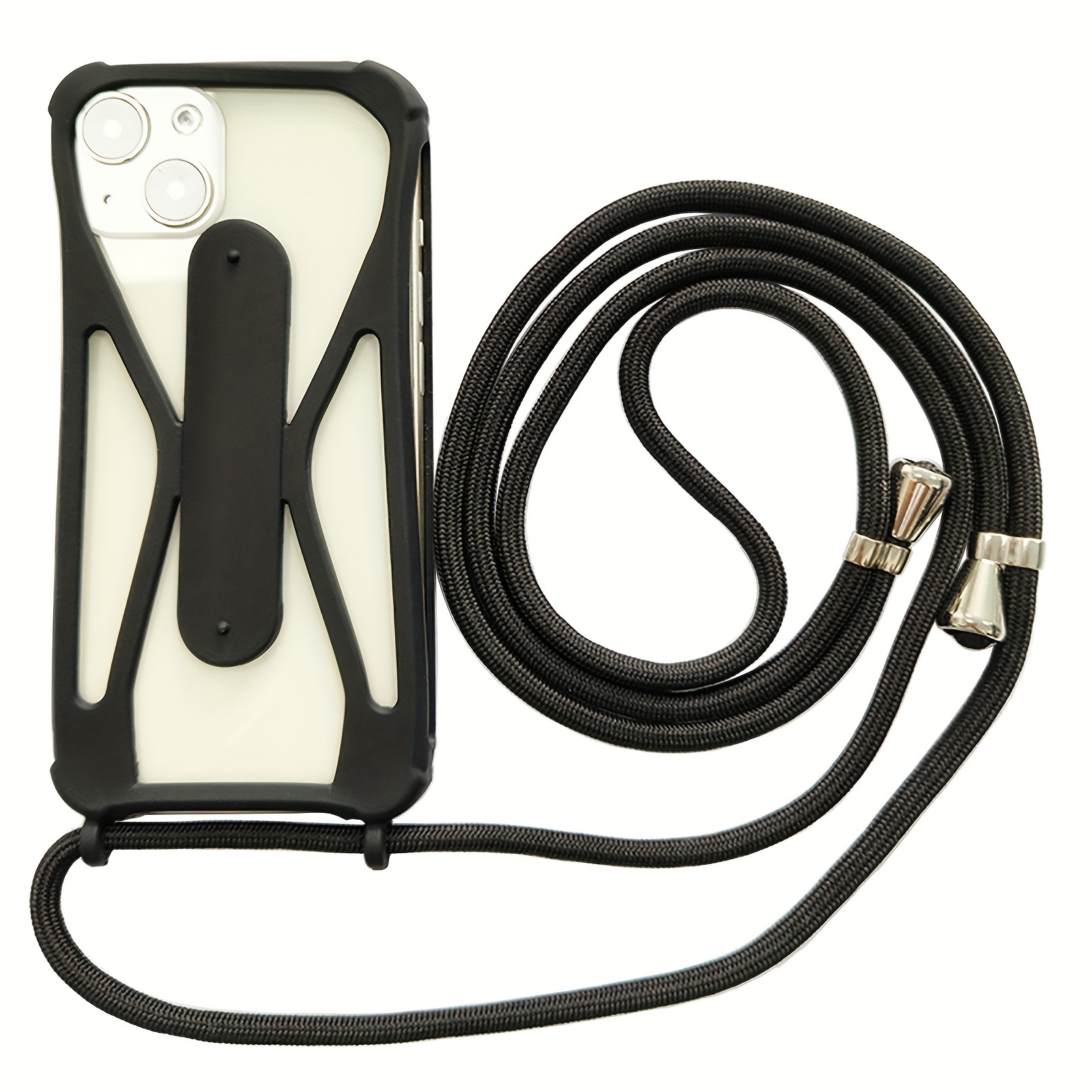 Suitable For 5-6.7 Inches Of Any Smartphone , With Bracket Lanyard Soft Phone Case Phone Case, You Can Adjust The Length Of The Lanyard According To The Body Neck