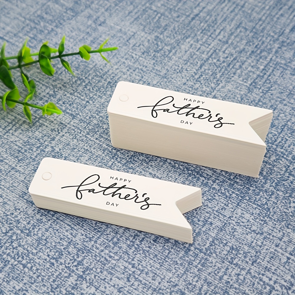 TEMU 100pcs Of Gift Tags For Father's Day - Happy Father's Day Hanging Tags, Ideal For Party Decorations And Crafting For Wrapping Birthday Gifts For