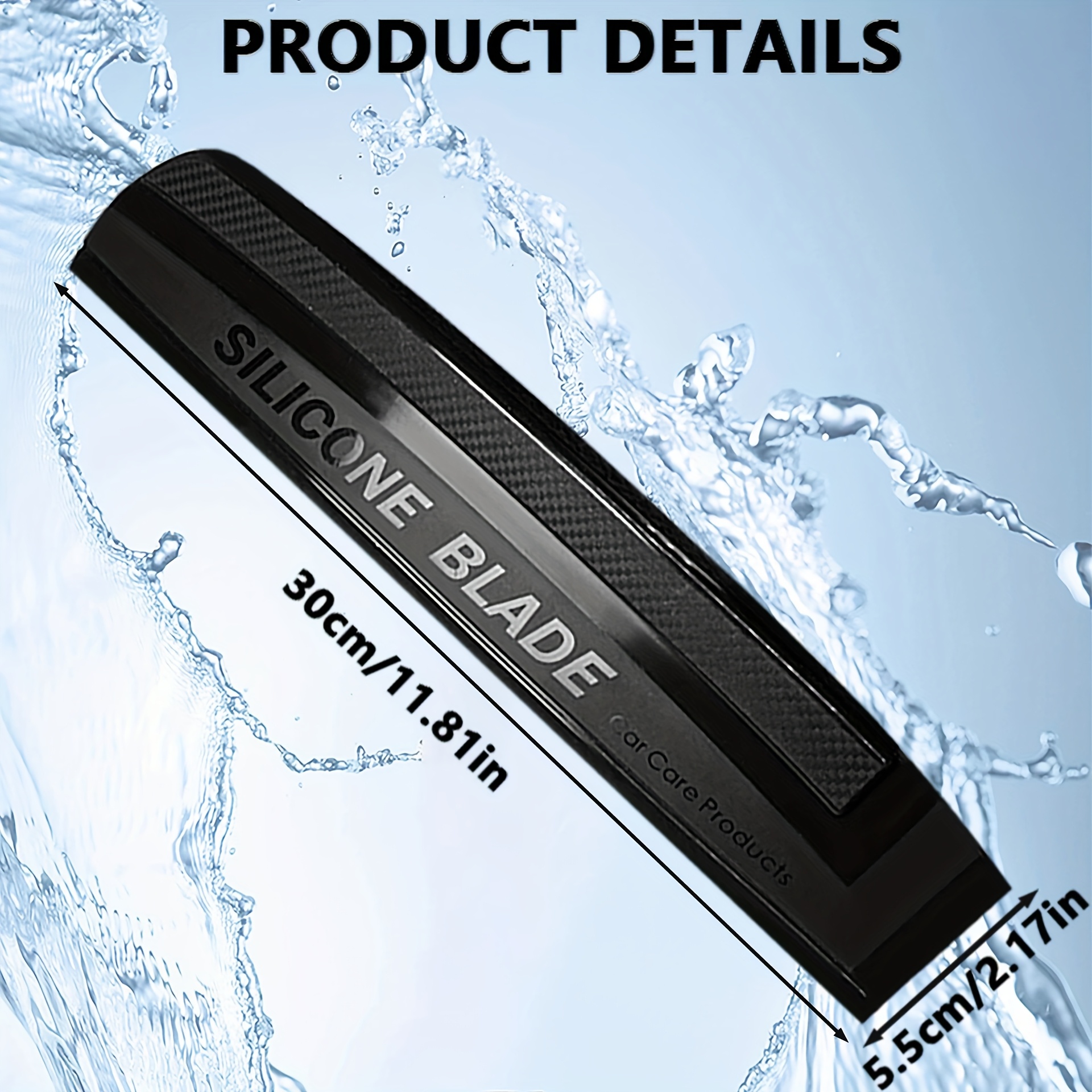 Soft Silicone Car Window Squeegee Blade, Gentle And Streak-free Cleaning Tool For Water Stains, Professional Cleaner, Easy-to-use Water Scraper For Shower Doors And Mirrors, Suitable For Home Use