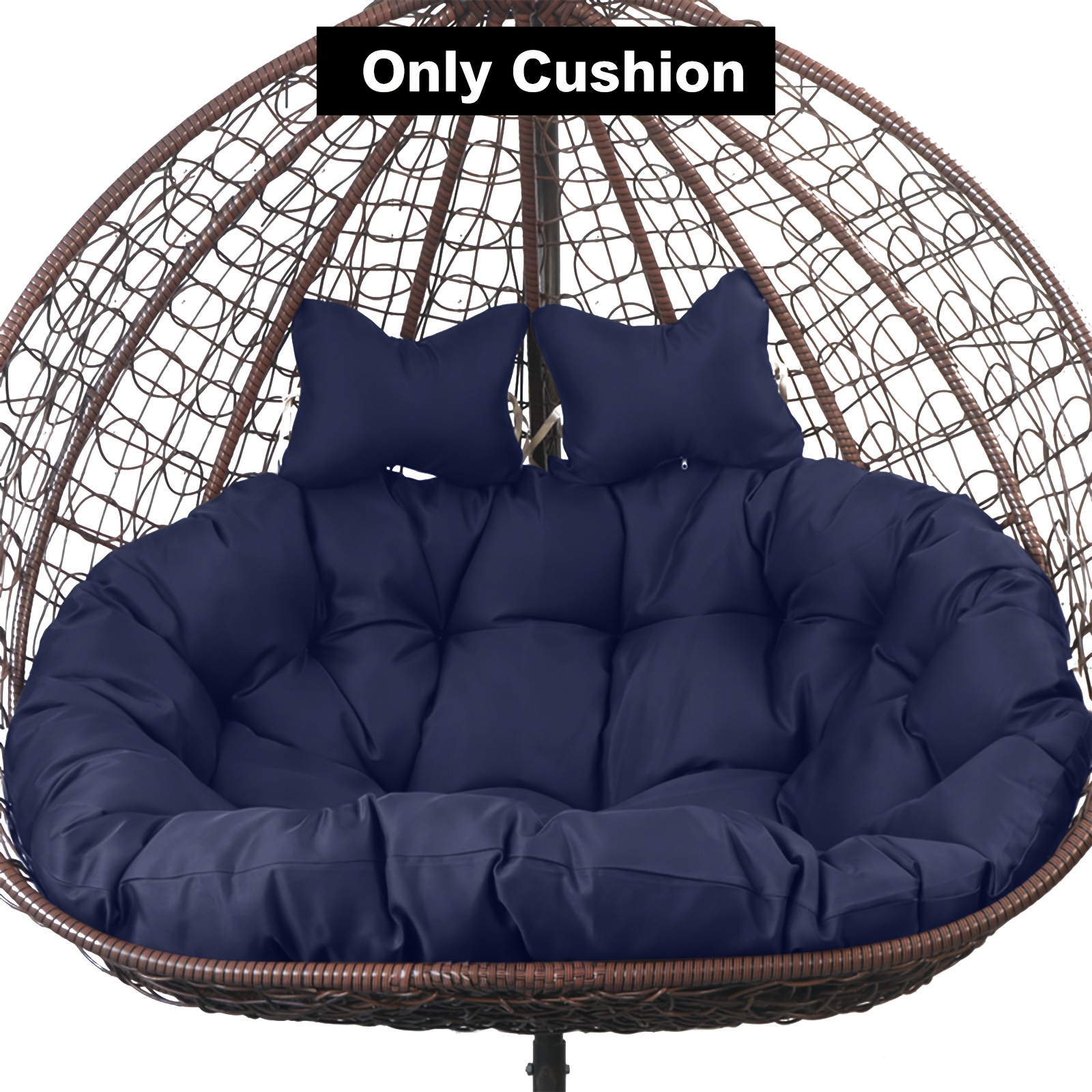 Coussin Rond Rembourré 40 Cm Pour Chaise Œuf Ou Suspendue – Confort Doux Et Imperméable, Gris Clair, Idéal Salon, Patio Ou Jardin