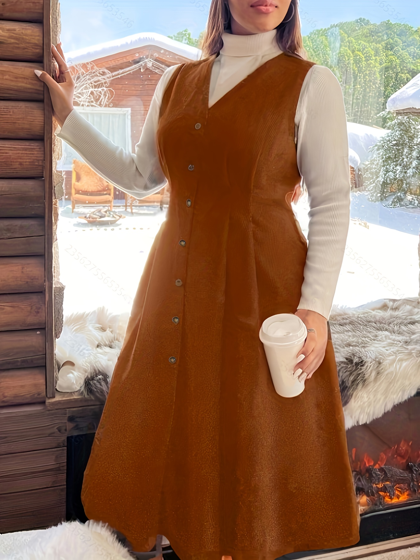 plus size western style minimalist suspender dress women - Temu Oman