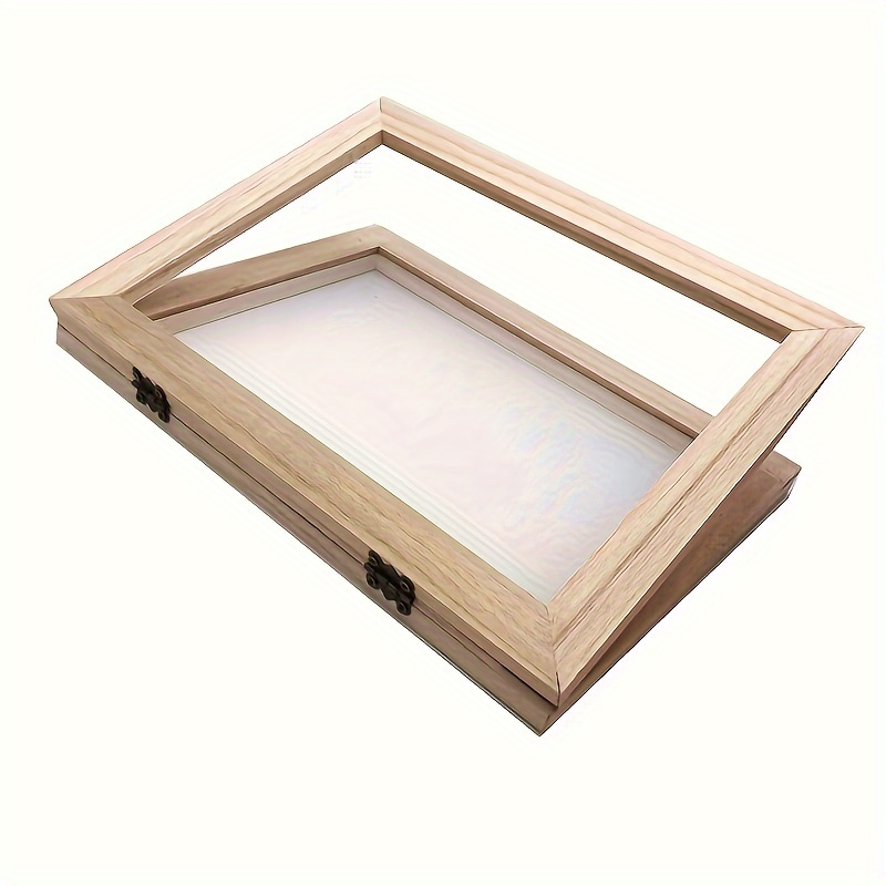 

1pc A5 Size Paper Making Screen, Natural Wooden Papermaking Mould, 7.48 X 9.84inch Wooden Paper Making Frame For Diy Paper Craft And Dried Flower Handcraft