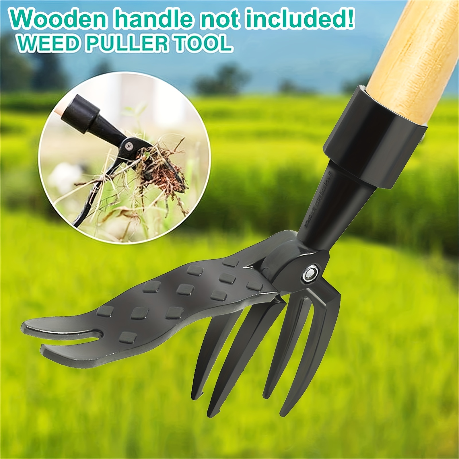 

Ergonomic Puller Tool With Long Handle - Stainless Steel, 4-claw Head For Easy Dandelion & Removal, No Bending Or Kneeling Required