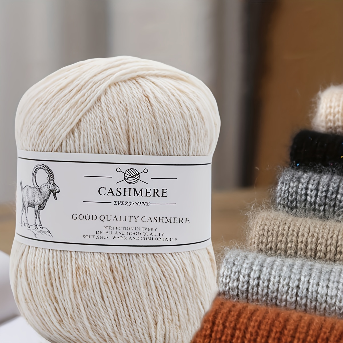 

4pcs Cashmere Yarn, 88% Cashmere & 12% Acrylic - For Diy Knitting And Crocheting - Ideal For Hats, Scarves, Sweaters, Gloves - In Multiple Colors, 1.76oz , 350yd, Yarn Crochet