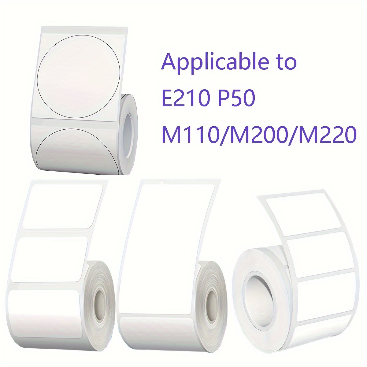

Cidy White Square Label Stickers - 1 Roll, Self-adhesive & Waterproof, Compatible With M110/m200/m120/m220/ep210/p50/detong P1 Printers, Multiple Sizes (30x20mm To 50x80mm)