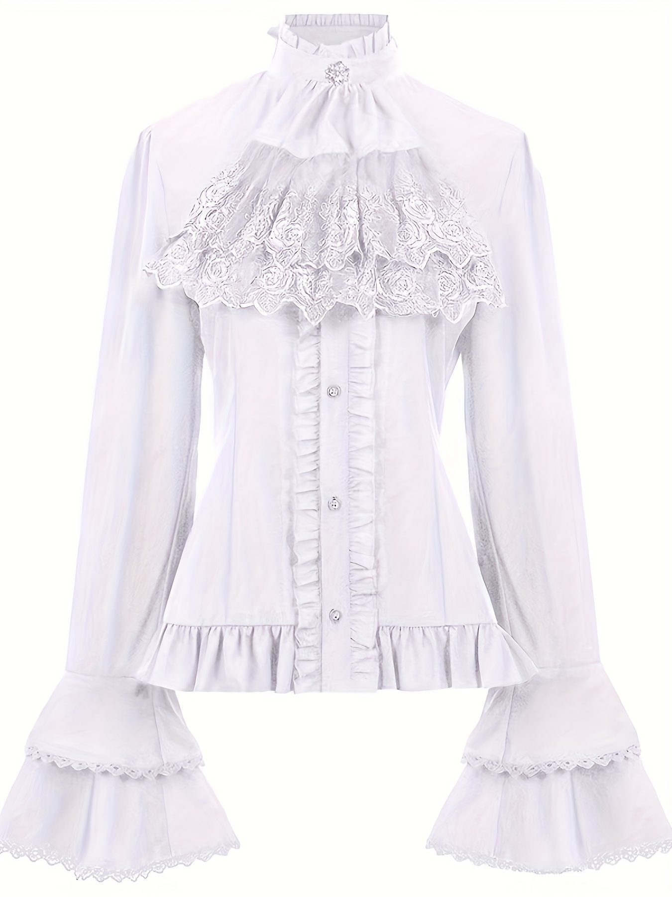 blusa medieval renacentista mujer camisa larga cuello Temu Spain