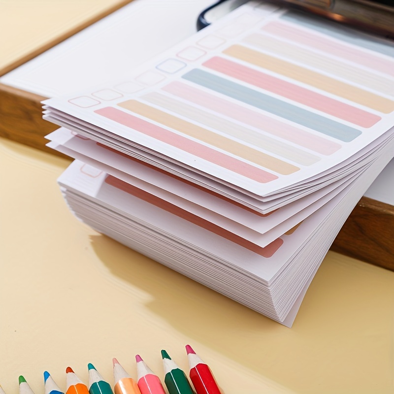 

1pc 50 Sheets To-do List Notepad, Rainbow Color Sticky Notes, Lined Self-adhesive Sticky Notes, Random Color, Memos For Planning, Reminders, Study And Meetings, Student And Office Supplies