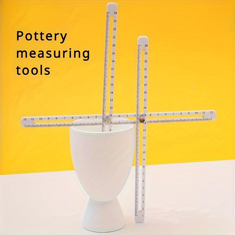 

Diy Pottery Measurement Tool Kit - Uncharged Multifunctional Caliper Set For And Thickness, Ceramic Handicrafts Measuring Ruler